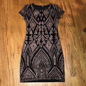 Black and gold sparkle dress